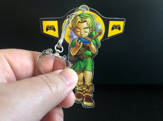 Young Link Ocarina Acrylic KeyChain [Legend of Zelda]