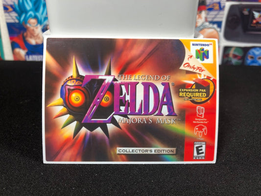 Legend Of Zelda : Majora's Mask N64 Box Art Sticker