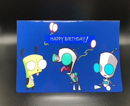 Gir Birthday Greeting Card (Invader Zim)