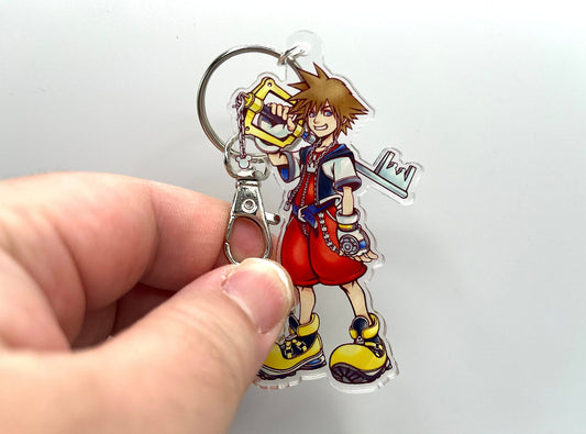 Sora Keychain (Kingdom Hearts) {Birthday ~ Gift ~ Valentine's Day ~ 2023 ~ For Her ~ For Him ~ Video Games ~ Gaming ~ Love ~ Pop Culture}